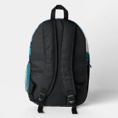 Blaublüte Bedruckter Rucksack (Rückseite)