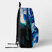Blaublüte Bedruckter Rucksack (Links)