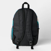 Blaublüte Bedruckter Rucksack (Rückseite)