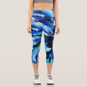 Blaublüte Capri Leggings (Vorderseite)