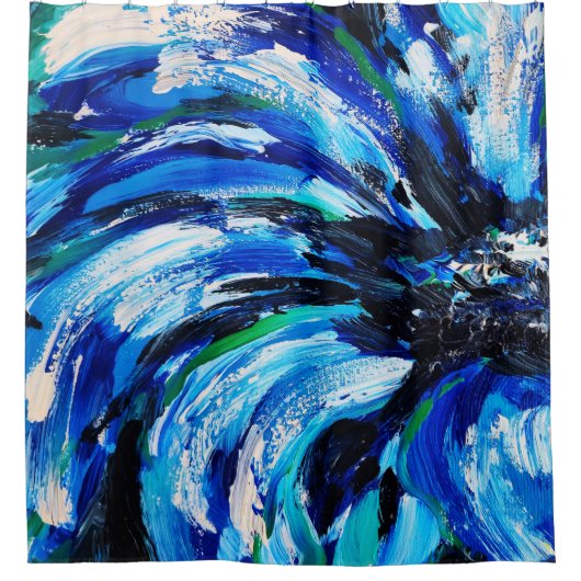 Blaublüte Duschvorhang (Vorderseite)