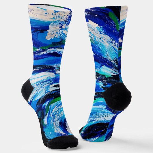 Blaublüte Socken (Gewinkelt)