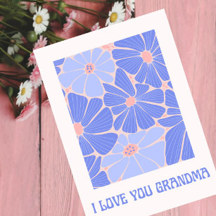 Blaublüten für Oma Karte