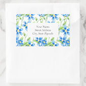 "Blaublüten" Rechteckiger Aufkleber (Tasche)