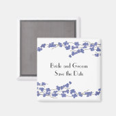 Blaublüten Save the Date Magnet (Vorderseite/Rückseite)