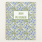 Blaublütenditsy Blumenmuster-Plane Planer (Vorderseite)