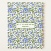 Blaublütenditsy Blumenmuster-Plane Planer (Rückseite)