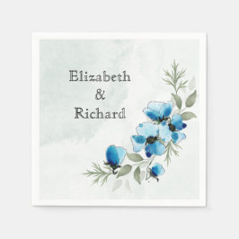 Blaublütenhandtücher Serviette