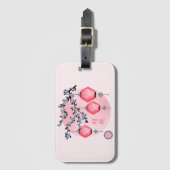 Blaublütenlaternen "Aufsteigen" asiatisches Design Gepäckanhänger (Vorderseite Vertikal)