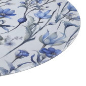 Blaublütenmuster Schneidebrett (Ecke)