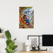 Blaublütige Freunde Poster (Heimbüro)