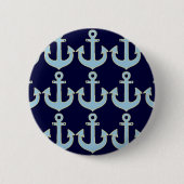 Blaubootankermuster Button (Vorderseite)