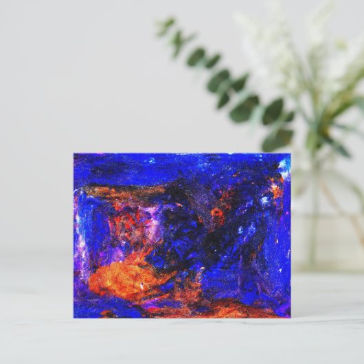 Blaubrasse Postkarte (Stehend Vorderseite)