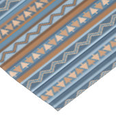 Blaubraun-geometrisches Design-Medium im Südwestfo Tischdecke (Schrägansicht)