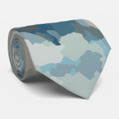 Blaubraune beige Taube Moderne abstrakte Natur Krawatte (Gerollt)