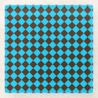 Blaubraune Diamant-Schachbrett-Muster
