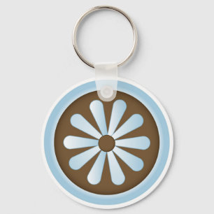 Blaubraune Pastellfarben Schlüsselanhänger