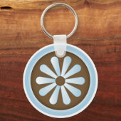 Blaubraune Pastellfarben Schlüsselanhänger (Vorderseite)