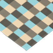 Blaubraune Schokolade Beige Creme Tan Tischdecke (Schrägansicht)
