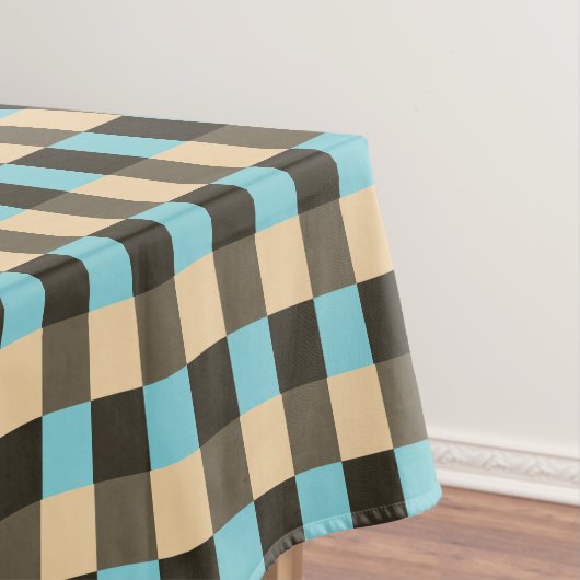 Blaubraune Schokolade Beige Creme Tan Tischdecke (Beispiel)