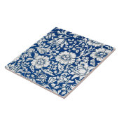 Blaubraune, Vintage Muster, Fliese (Seite)