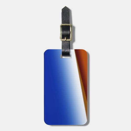 Blaubrauner abstrakter Hintergrund Gepäckanhänger (Vorderseite vertikal)