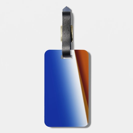 Blaubrauner abstrakter Hintergrund Gepäckanhänger (Rückseite vertikal)