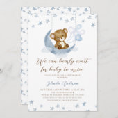 Blaubrauner Mond, den wir frühzeitig abwarten könn Einladung (Vorne/Hinten)