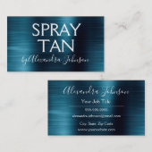 Blaubrushed Metal Spray Tan Visitenkarte (Vorne/Hinten)