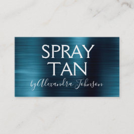 Blaubrushed Metal Spray Tan Visitenkarte