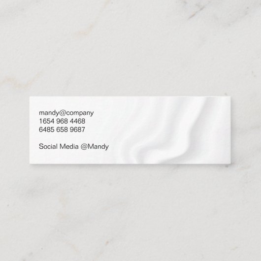 Blaubrushed Mini Visitenkarte (Rückseite)