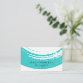 Blaubrushed Visitenkarte (Stehend Vorderseite)