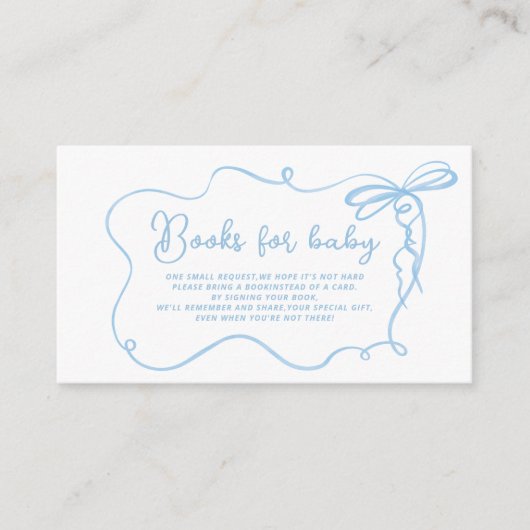 Blaubucher für Baby Ticket Begleitkarte (Vorderseite)