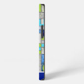 Blaubuntes Bleiglas iPhone Hülle (Linke Seite)