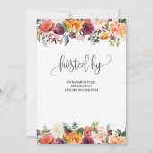 Blauburgund-Brautparty Einladung (Rückseite)