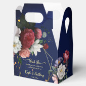 Blauburgund-Rose Hochzeit Geschenkschachtel (Geöffnet)