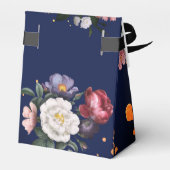 Blauburgund-Rose Hochzeit Geschenkschachtel (Rückseite)