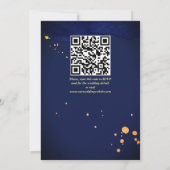 Blauburgund-Rose Hochzeitsplanung für Navy Einladung (Rückseite)