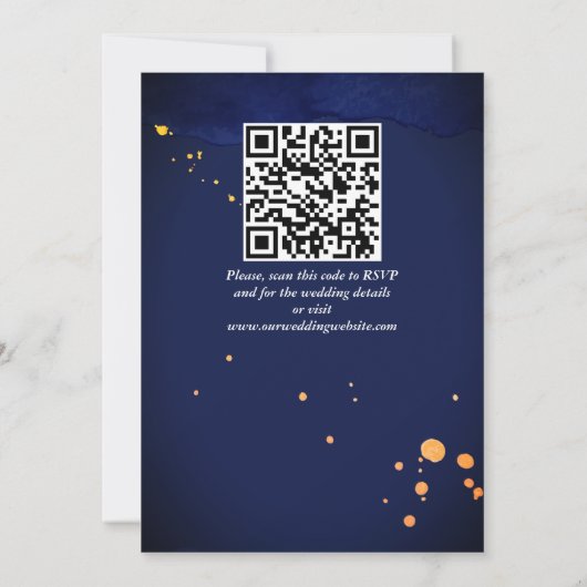 Blauburgund-Rose laden zur Hochzeit ein Einladung (Rückseite)