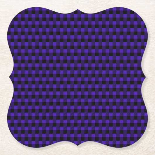 Blaucheck Paper Coaster Untersetzer (Vorderseite)