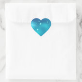 Blaudiamant Herz-Aufkleber (Tasche)