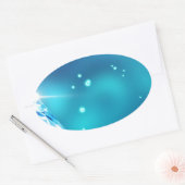 Blaudiamant Ovaler Aufkleber (Umschlag)