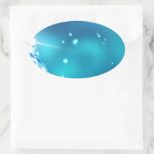 Blaudiamant Ovaler Aufkleber (Tasche)