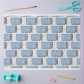 Blaudosen für Sardinen Seidenpapier (Basteln)