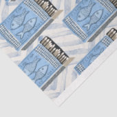 Blaudosen für Sardinen Seidenpapier (Ausschnitt)