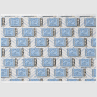 Blaudosen für Sardinen Seidenpapier