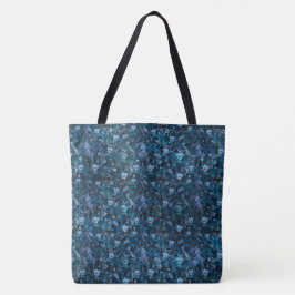 Blaudruck Stiefmütterchen Tasche