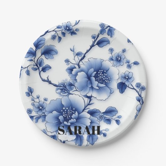 Blaudruckpapier-Platte Pappteller (Vorderseite)