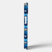 Blaue 3D-Rose Case-Mate iPhone Hülle (Rückseite / Rechts)