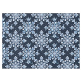 Blaue 3D-Schneeflocken Tischdecke (Vorderseite (Horizontal))